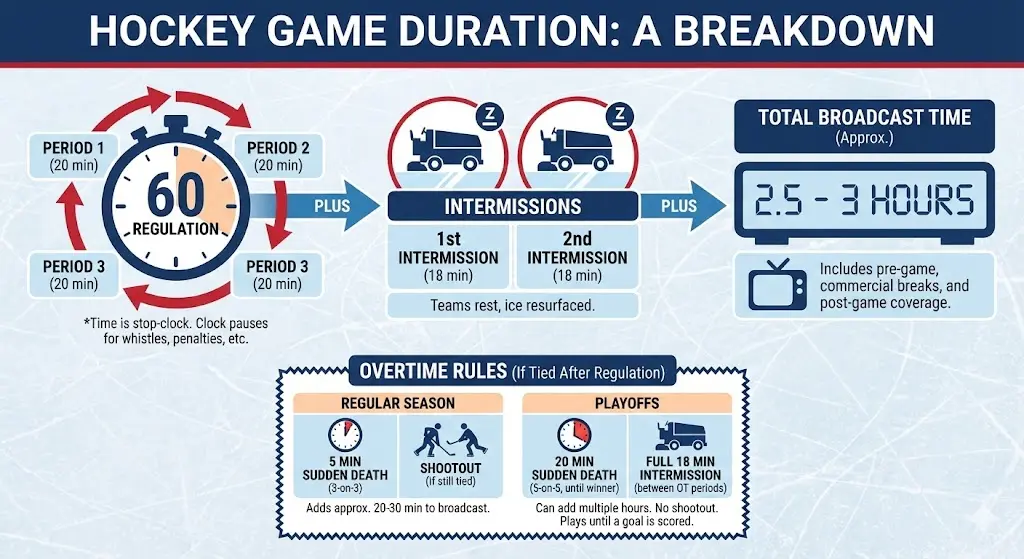 hockey game duration shematic explain
