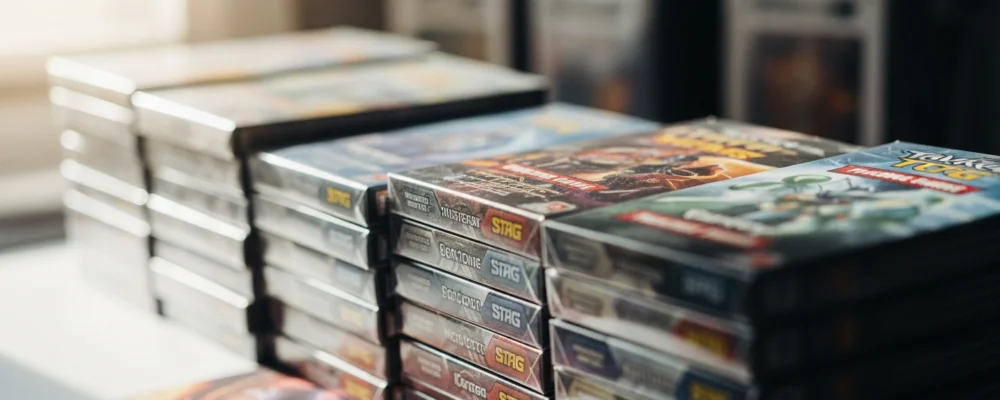 How many booster boxes in a case: standard counts by TCG — how many booster boxes in a case