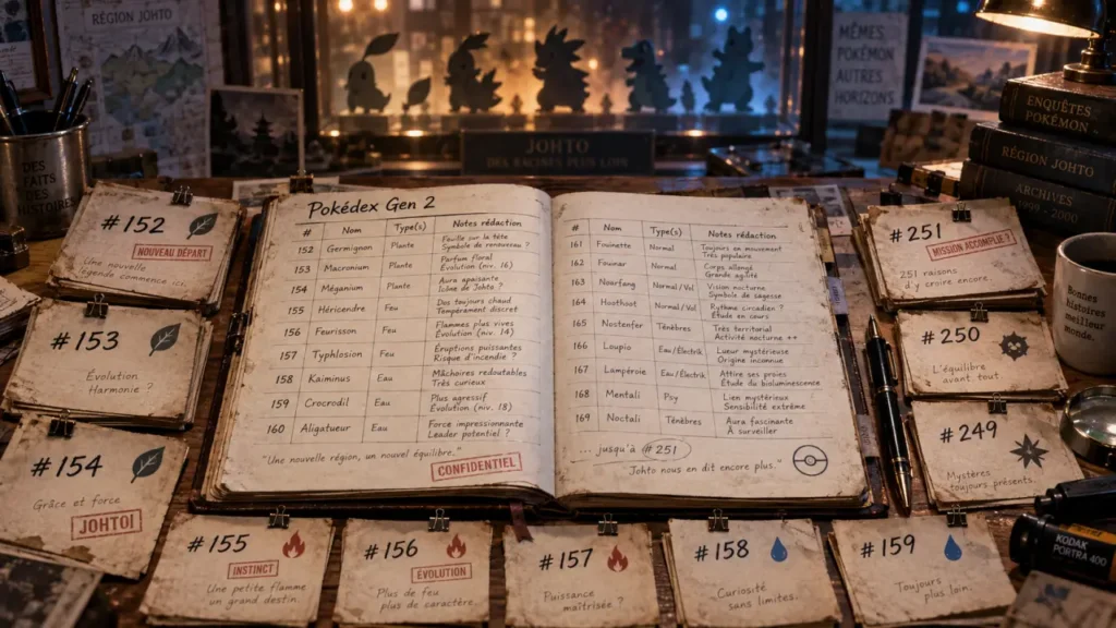 pokemon gen 2 pokemons : pokédex de Chikorita à Celebi