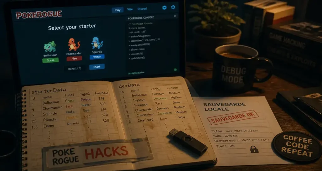 Pokerogue hacks : scripts et mods pour débloquer sans grind