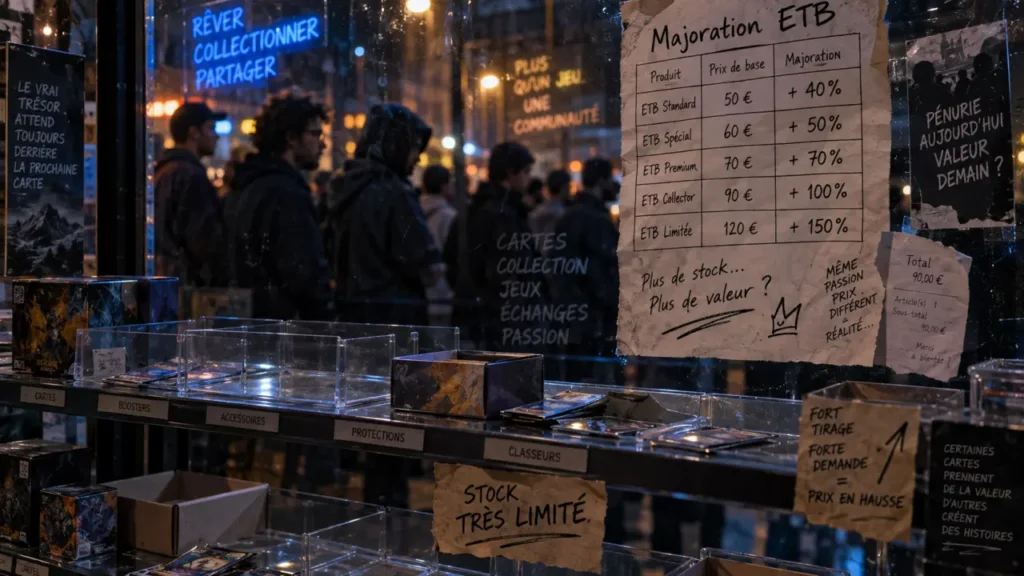 Scalper pokemon : file d’attente et ETB vides en vitrine