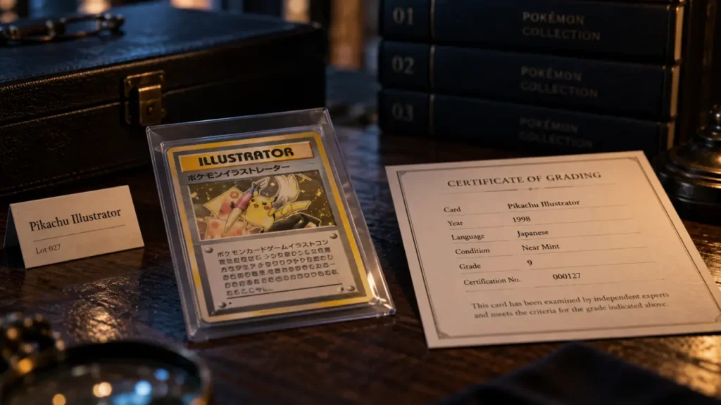 Costliest pokemon card : Pikachu Illustrator PSA