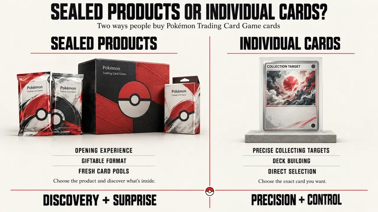 Buy Pokémon cards: sealed products versus individual cards